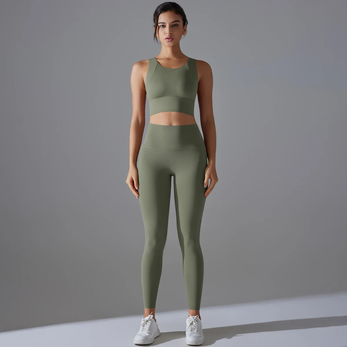 Women's High Waist Yoga Set Sports Bra and Leggings