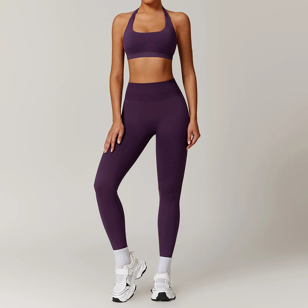 Women's Seamless Yoga Set Jacket and Leggings Activewear Outfit