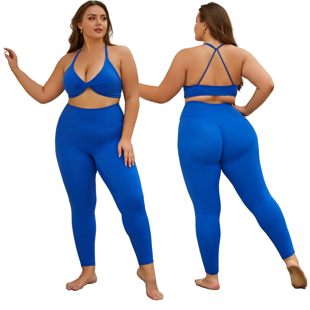 Women's Plus Size Yoga Set Sports Bra Activewear Outfit