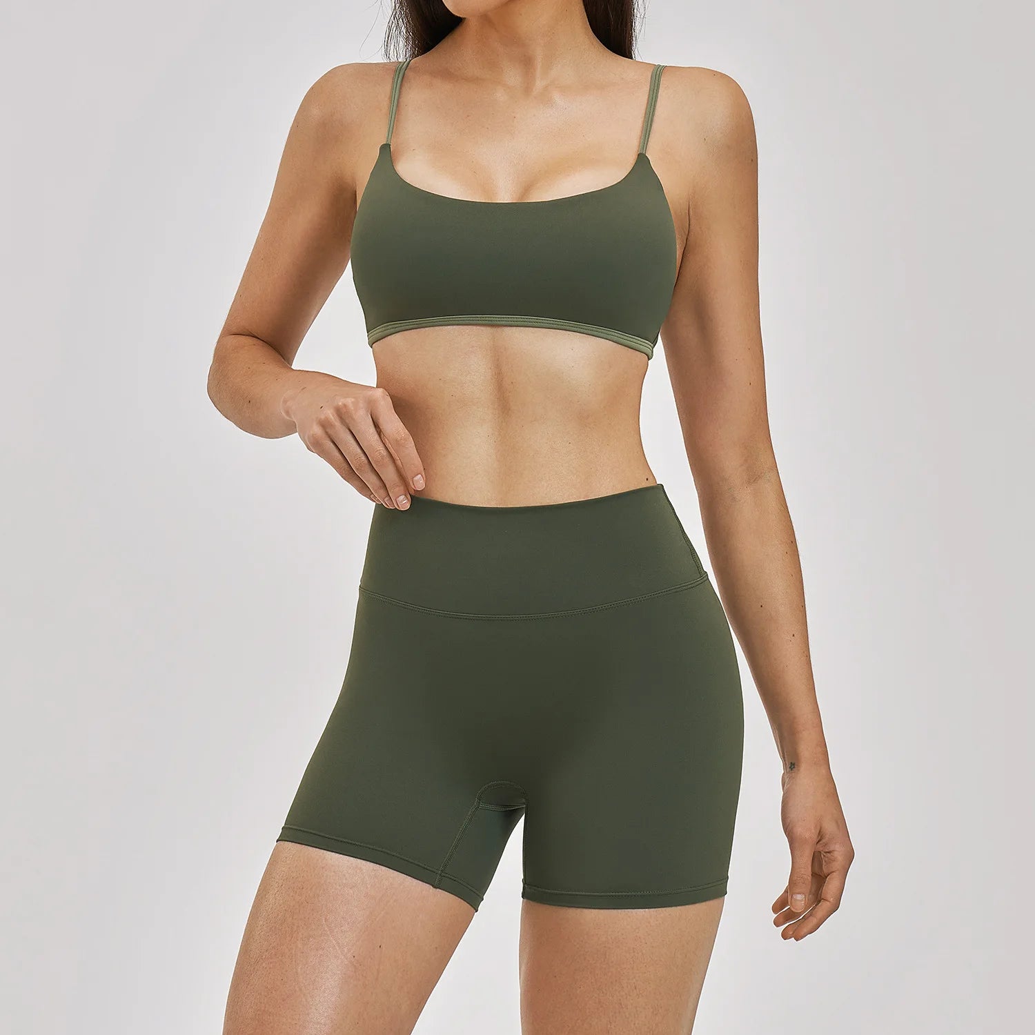Women's 2 Piece Yoga Set Sports Bra High Waist Shorts