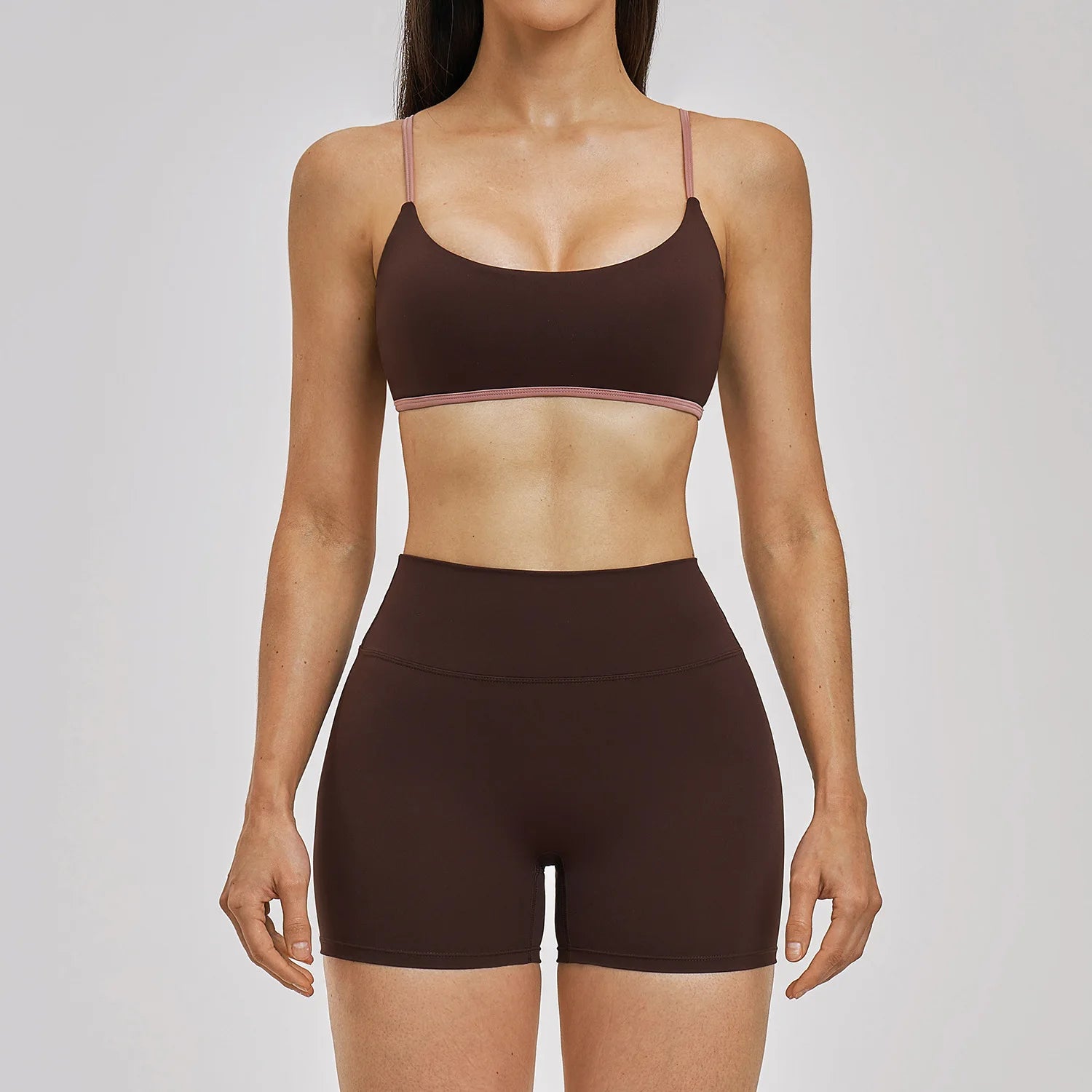 2 Piece Women's Activewear Set Quick Dry Yoga Shorts