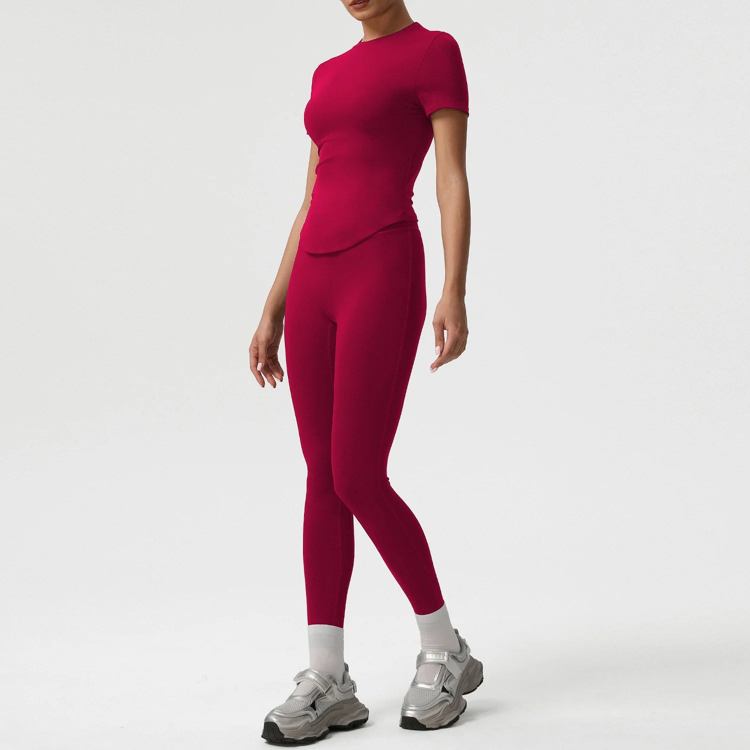Women's 4 Piece Yoga Set Flare Pants Activewear Outfit