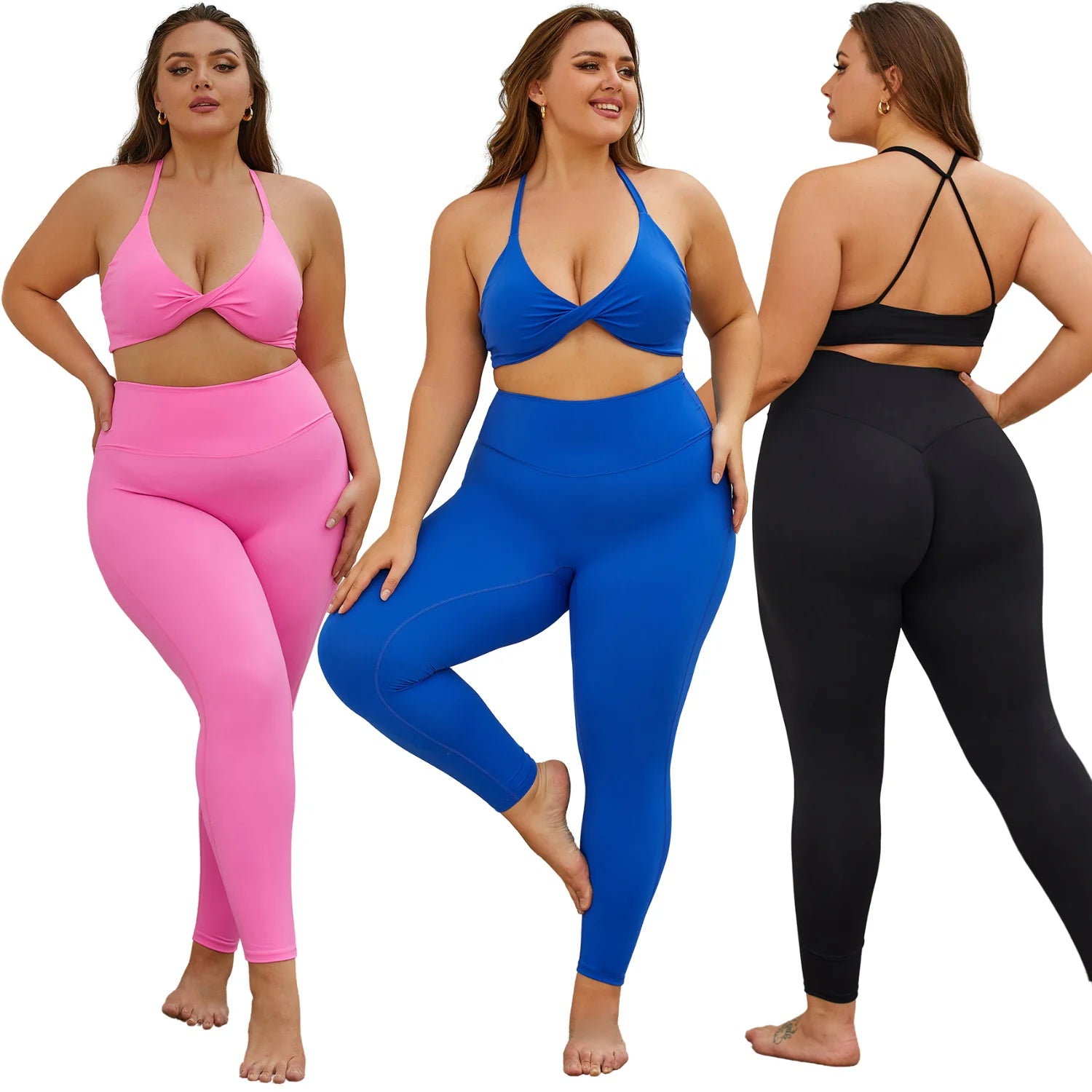 Women's Plus Size Yoga Set Sports Bra Activewear Outfit