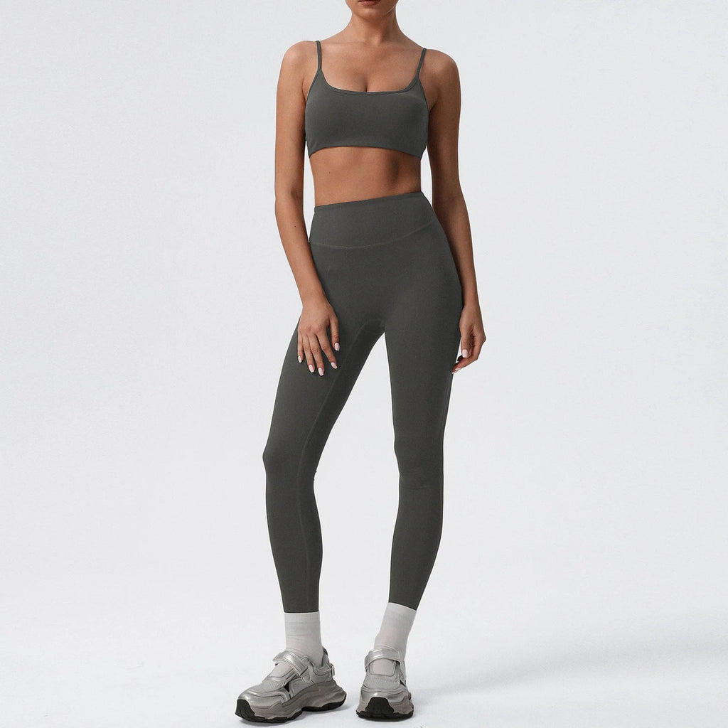 Women's 4 Piece Yoga Set Flare Pants Activewear Outfit