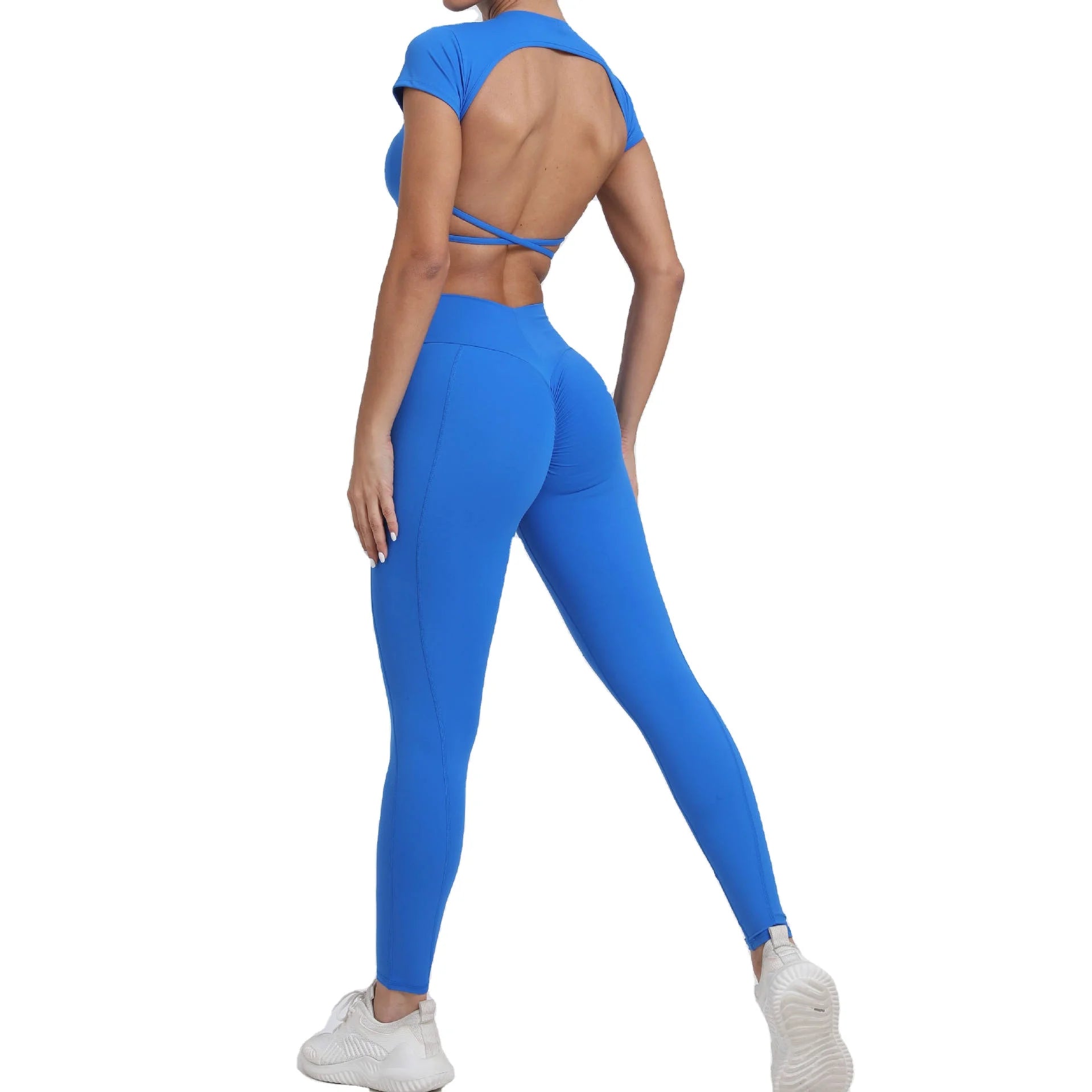 Women's Quick Dry Yoga Set Compression Top and Shorts
