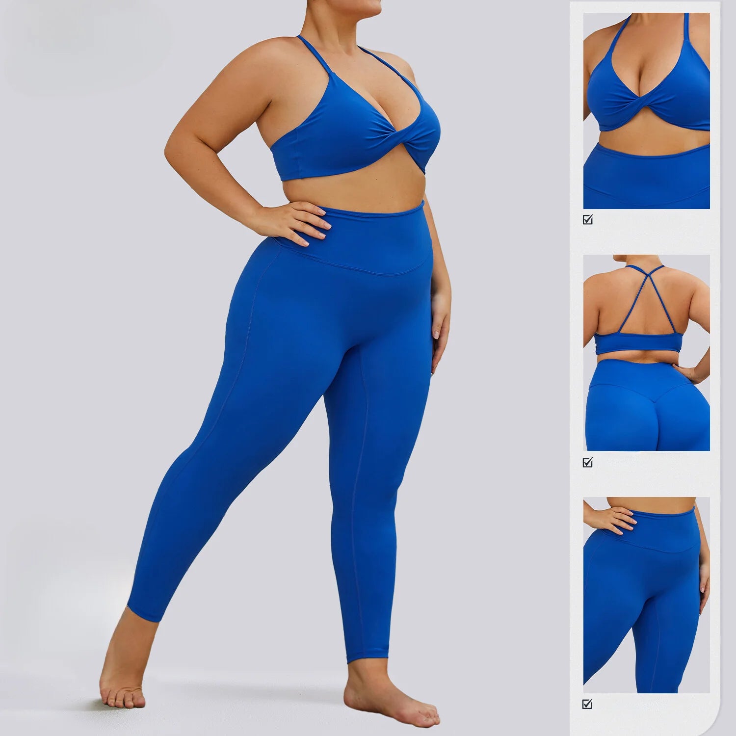 Women's Plus Size Yoga Set Sports Bra Activewear Outfit