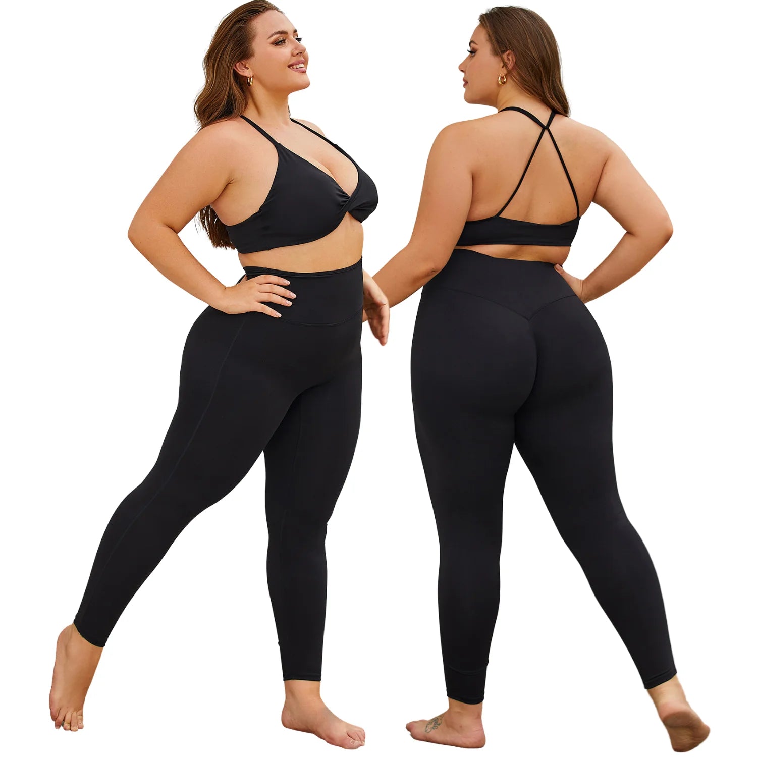 Women's Plus Size Yoga Set Sports Bra Activewear Outfit