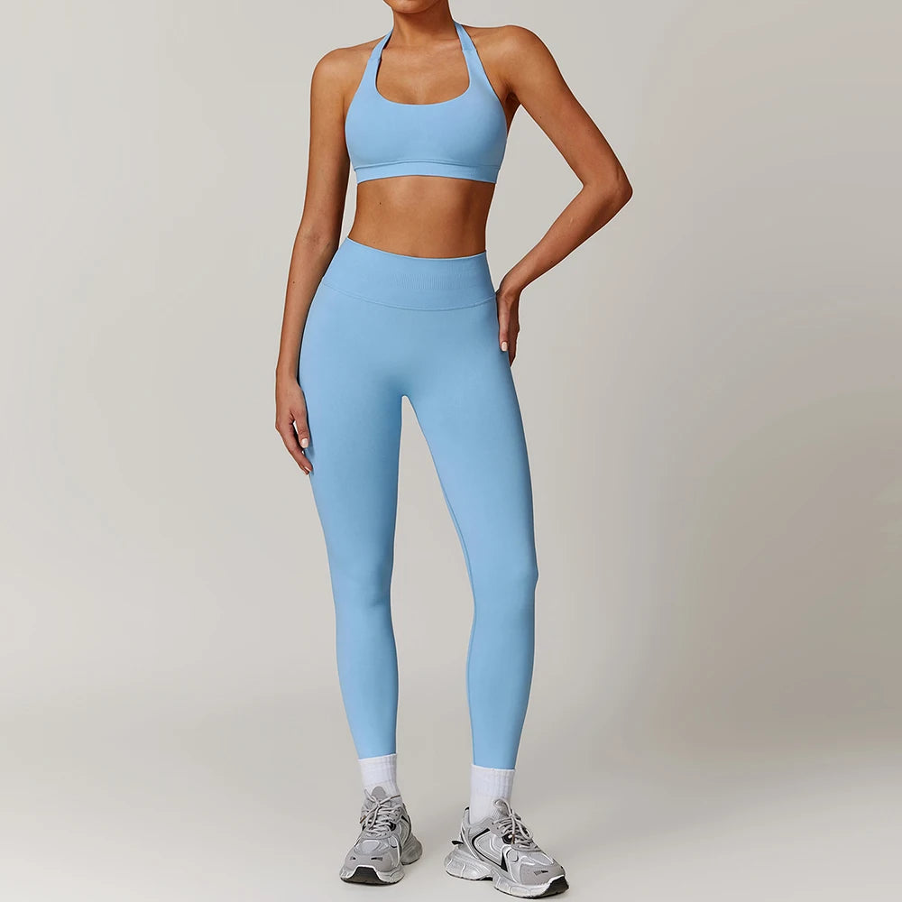 Women's Seamless Yoga Set Jacket and Leggings Activewear Outfit