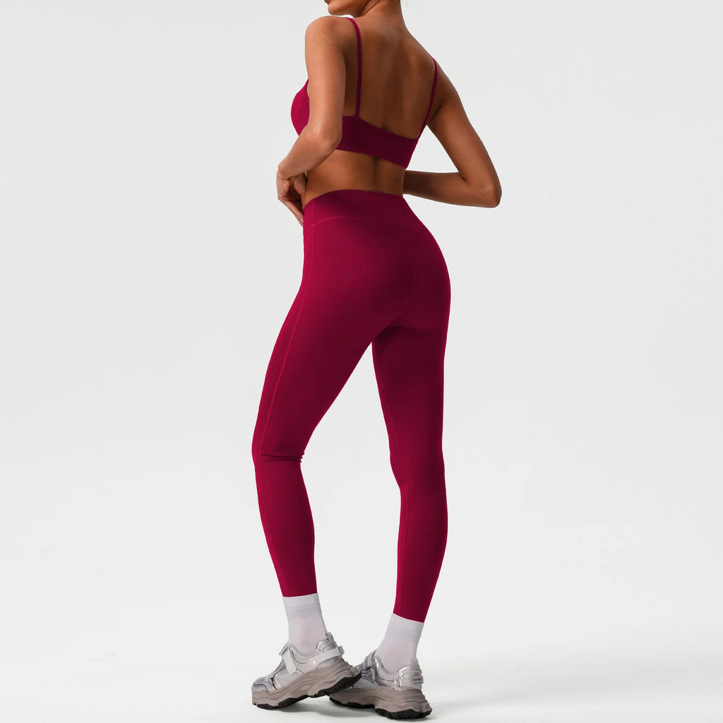 Women's 4 Piece Yoga Set Flare Pants Activewear Outfit