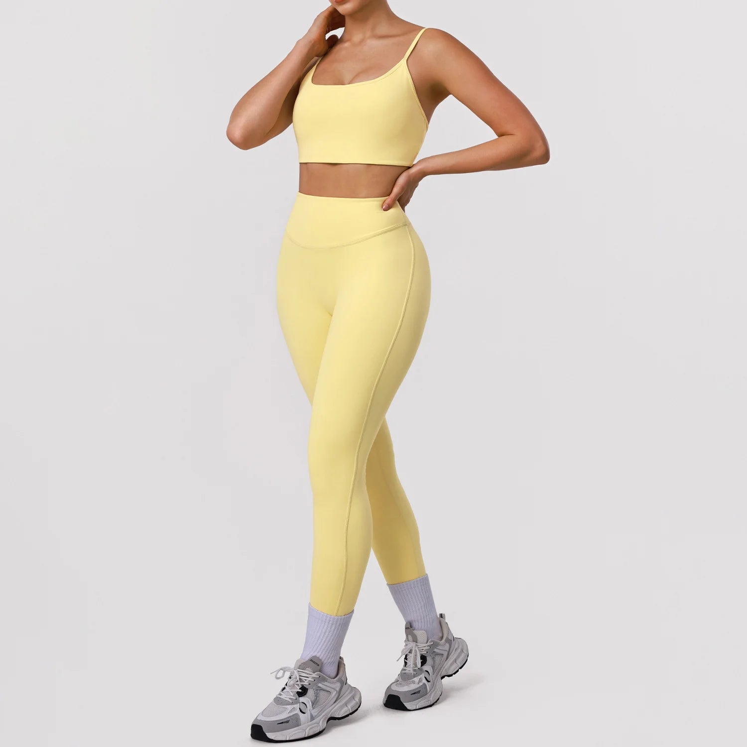 Women's 4 Piece Yoga Set Flare Pants Activewear Outfit