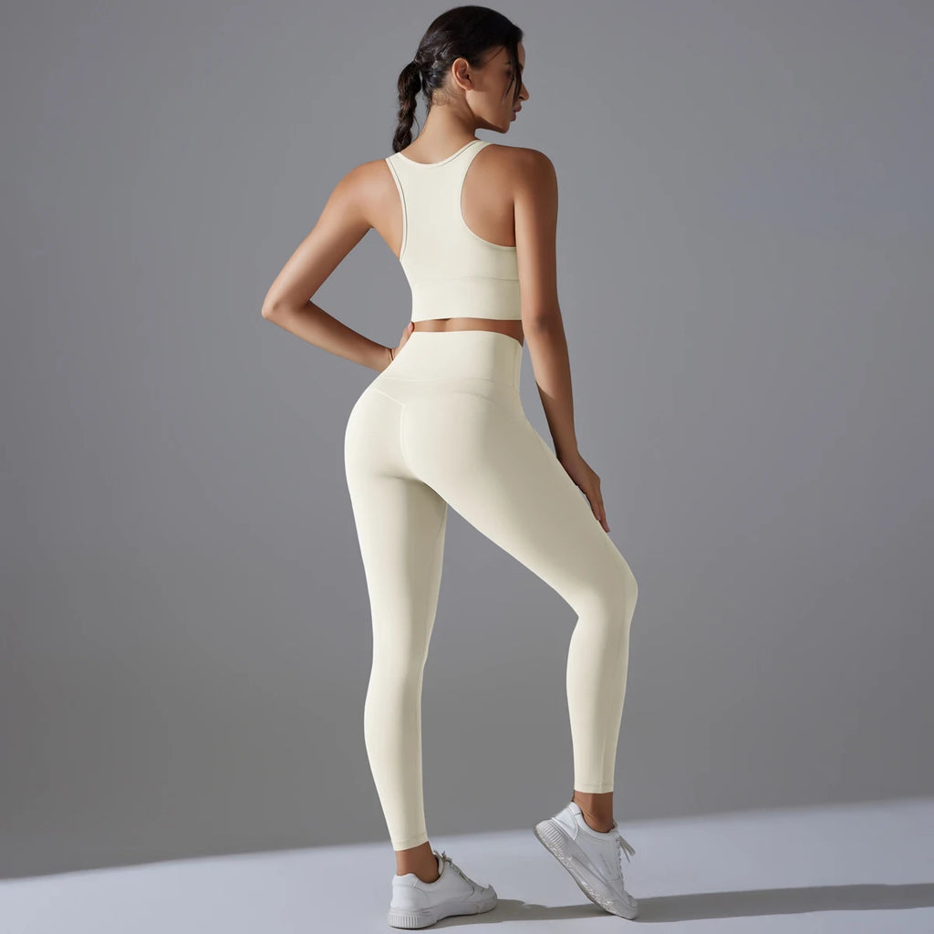 Women's High Waist Yoga Set Sports Bra and Leggings