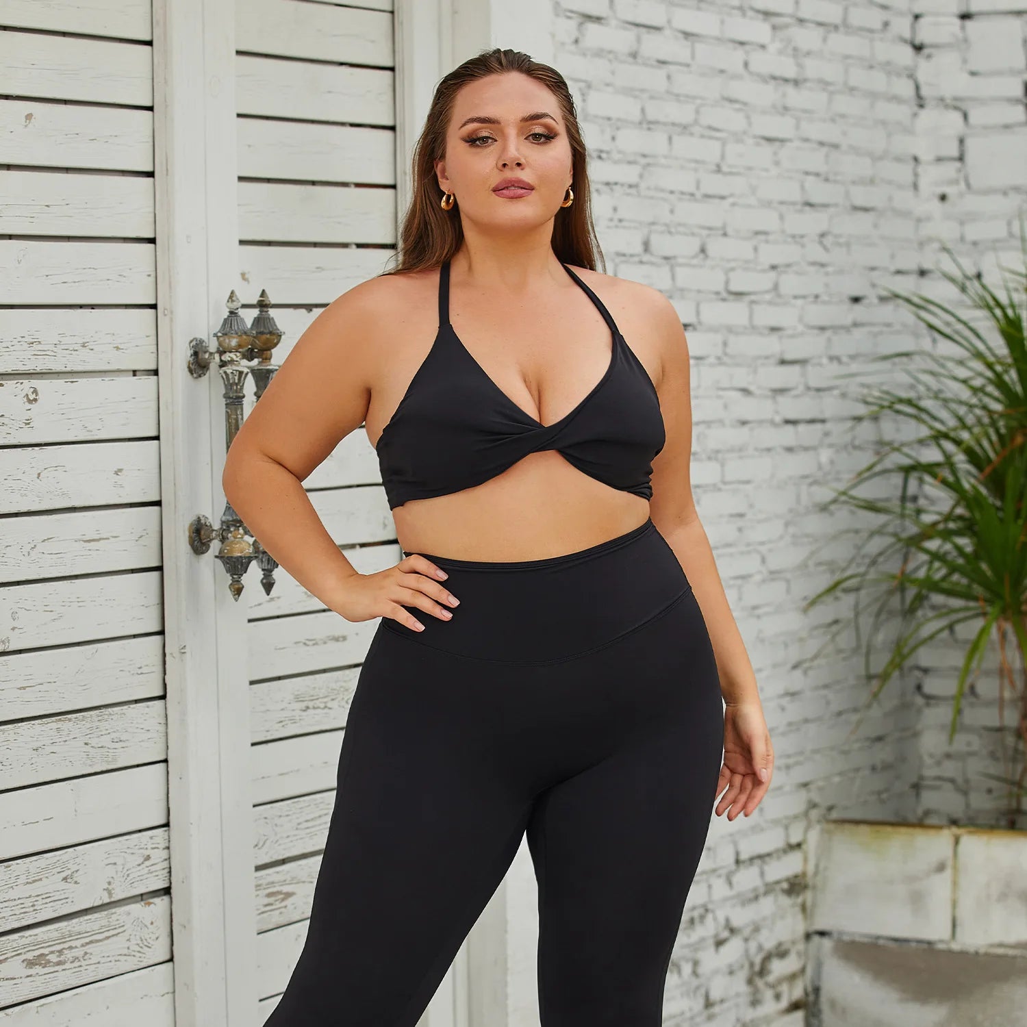 Women's Plus Size Yoga Set Sports Bra Activewear Outfit