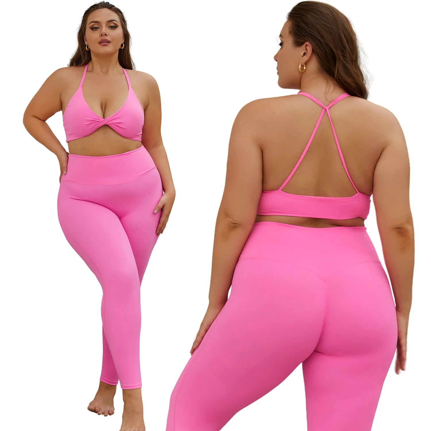 Women's Plus Size Yoga Set Sports Bra Activewear Outfit