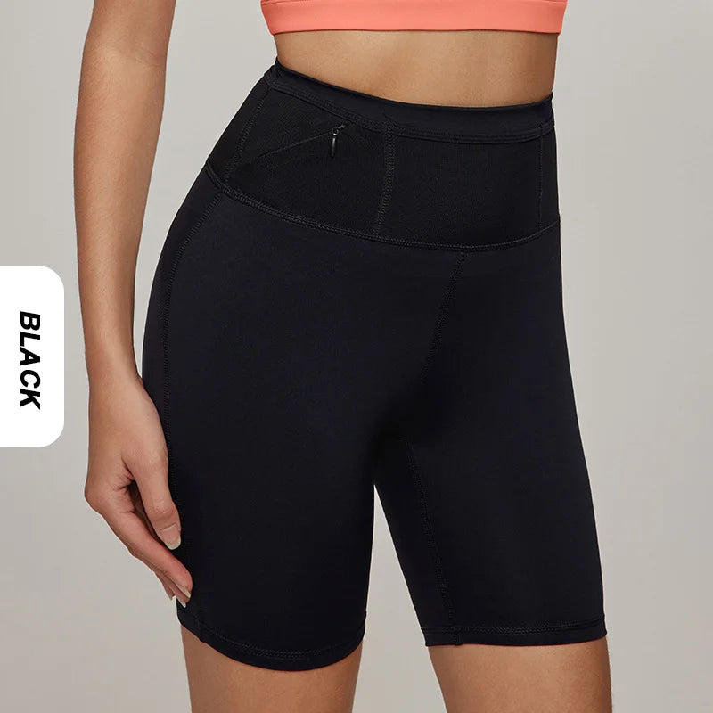 Women's Butt Lift Yoga Shorts with Zipper Pocket Activewear