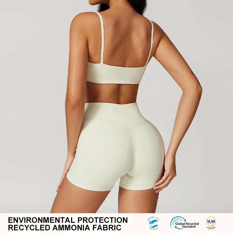 Women's Recycled Fabric Yoga Set Sports Bra and Leggings