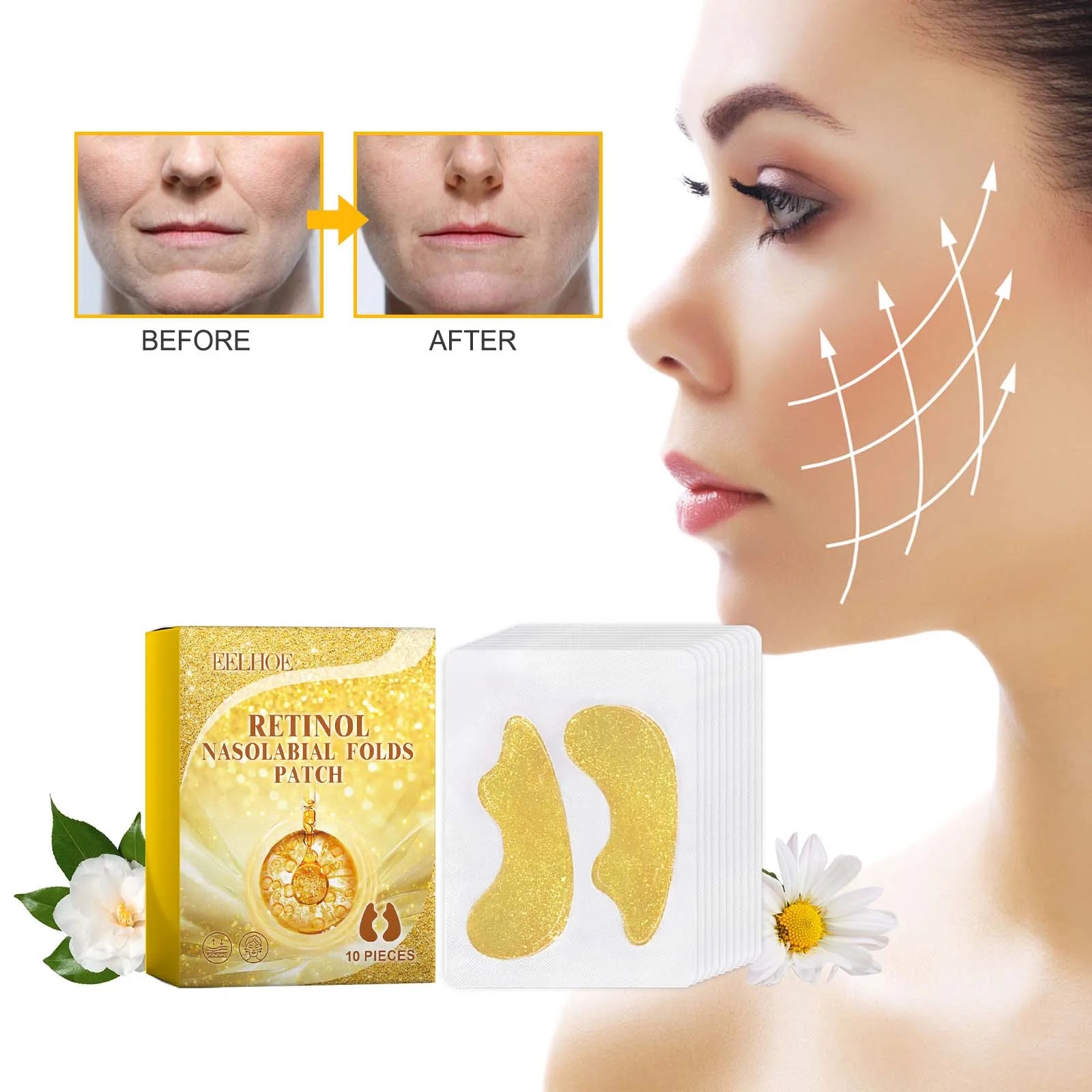 Retinol Smile Line Patches for Smoother Looking Skin Care