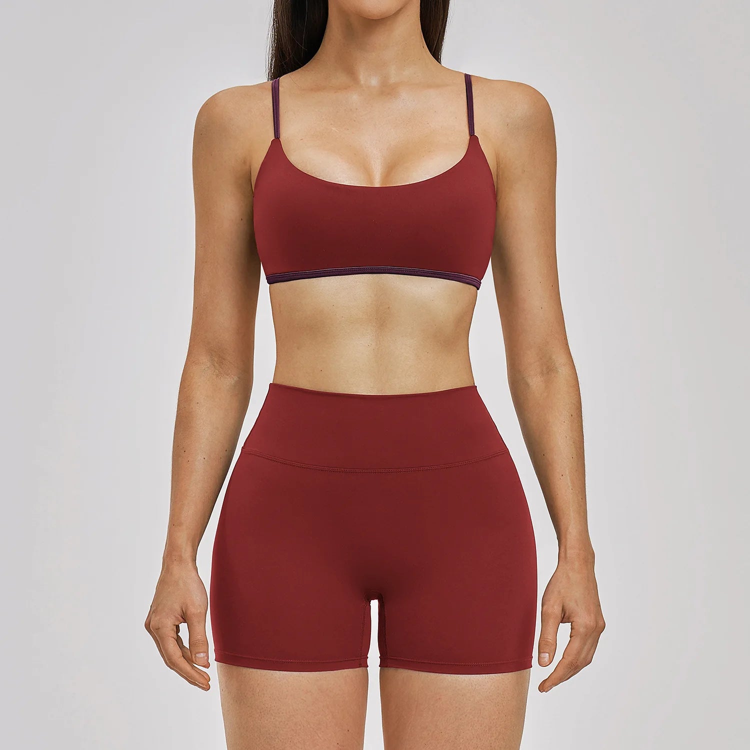 Women's 2 Piece Yoga Set Sports Bra High Waist Shorts
