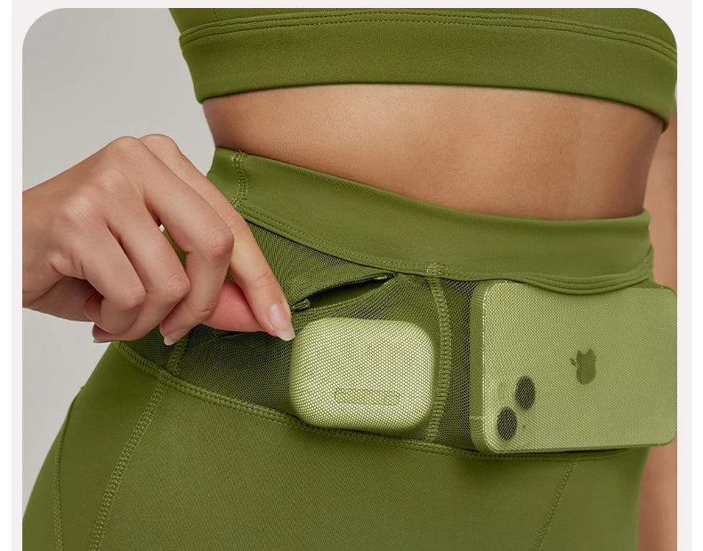 Women's Butt Lift Yoga Shorts with Zipper Pocket Activewear