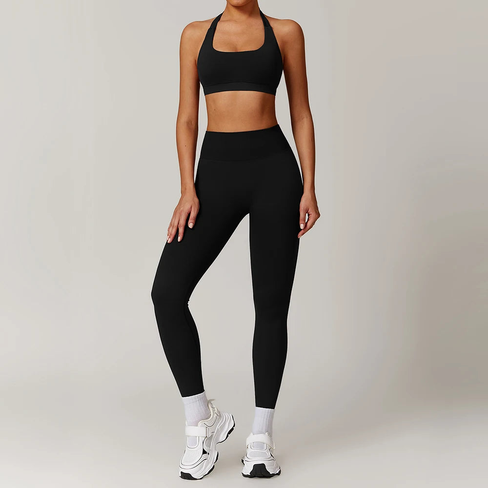 Women's Seamless Yoga Set Jacket and Leggings Activewear Outfit