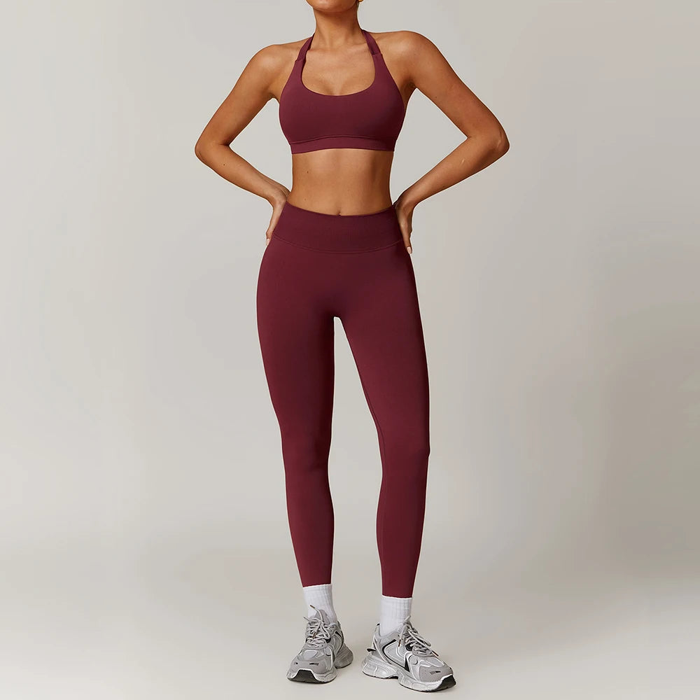 Women's Seamless Yoga Set Jacket and Leggings Activewear Outfit