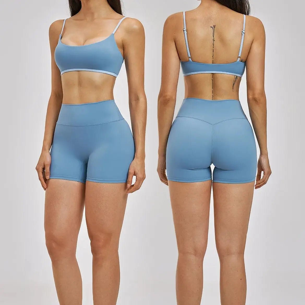 Women's 2 Piece Yoga Set Sports Bra High Waist Shorts