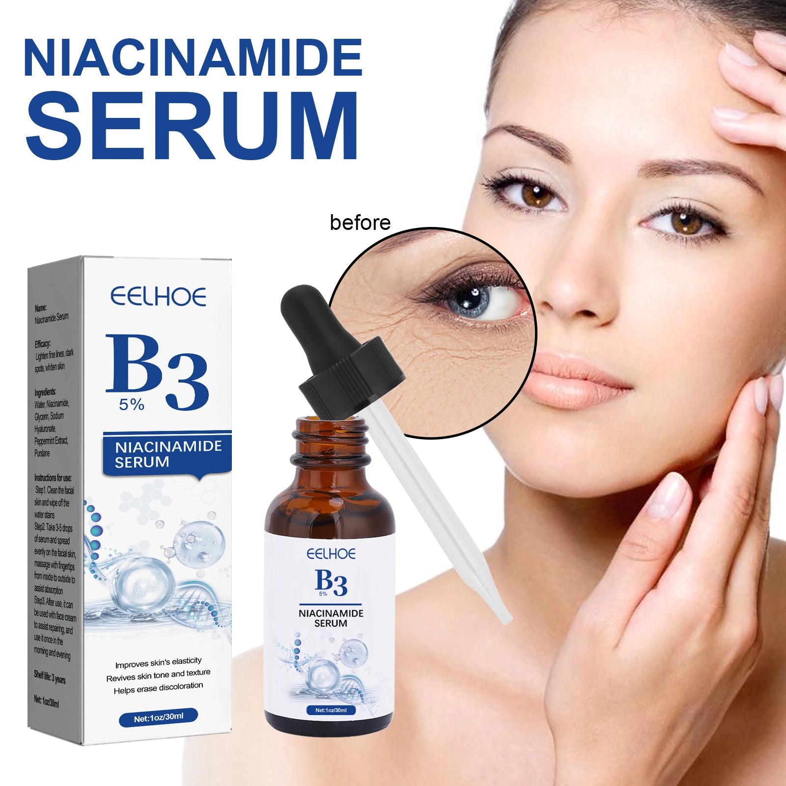 Niacinamide Facial Serum for Brightening and Even Skin Tone
