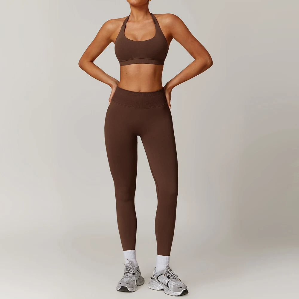Women's Seamless Yoga Set Jacket and Leggings Activewear Outfit