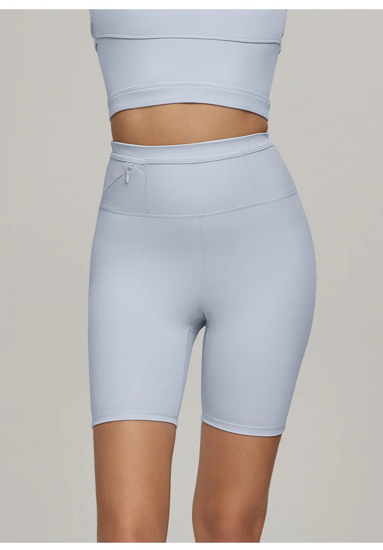 Women's Butt Lift Yoga Shorts with Zipper Pocket Activewear