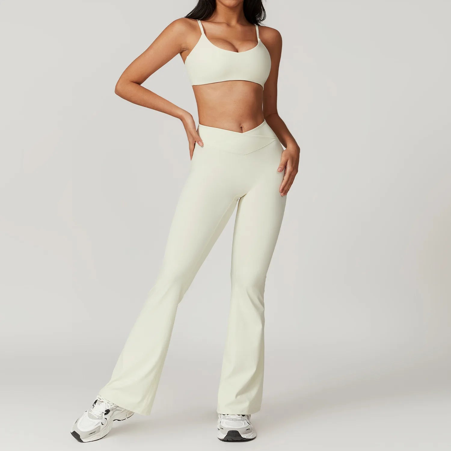 Women's Recycled Fabric Seamless Yoga Set Sports Bra Leggings