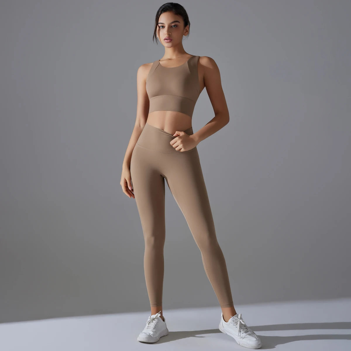Women's High Waist Yoga Set Sports Bra and Leggings