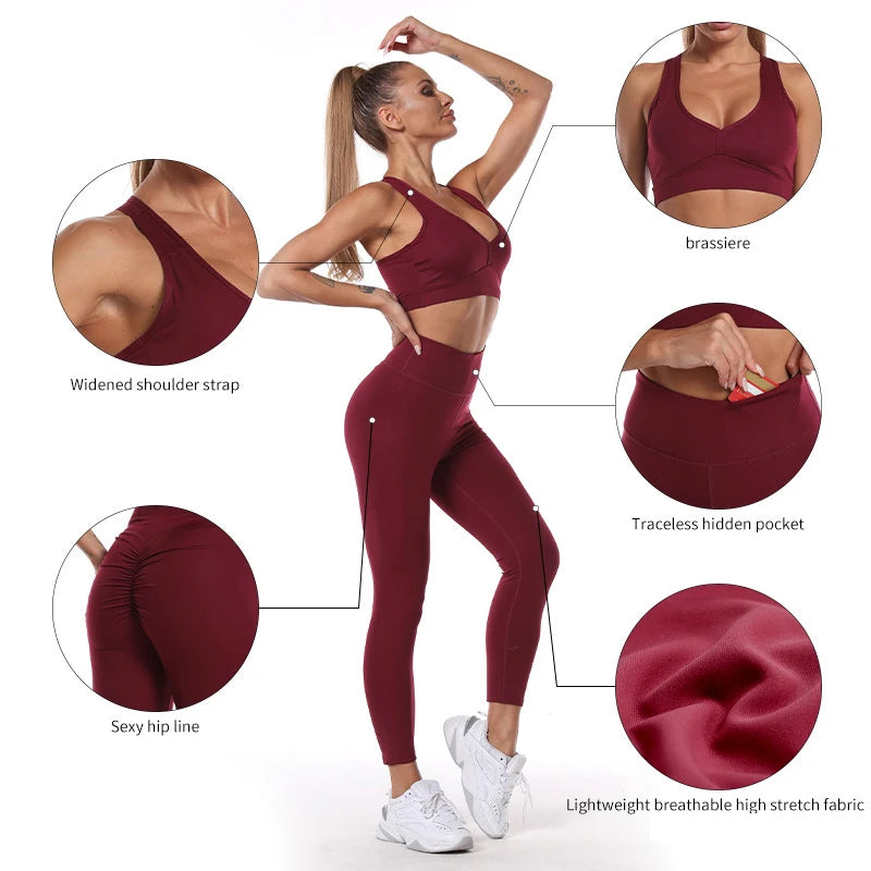 Breathable Two Piece Yoga Set
