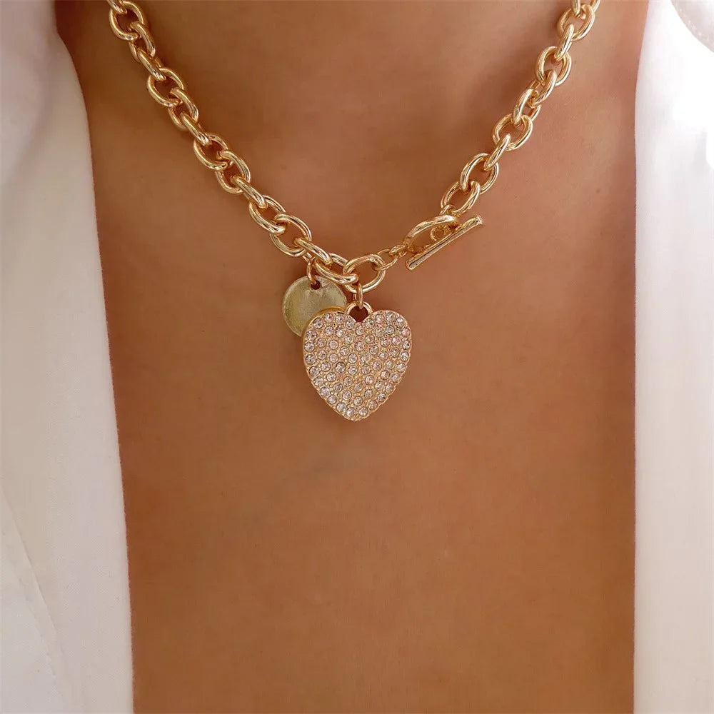 Vintage Gold Coin Chain Necklace