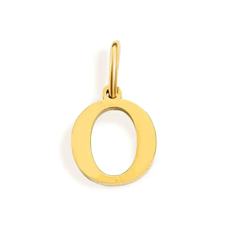 Gold Initial Letter Charm Pendant