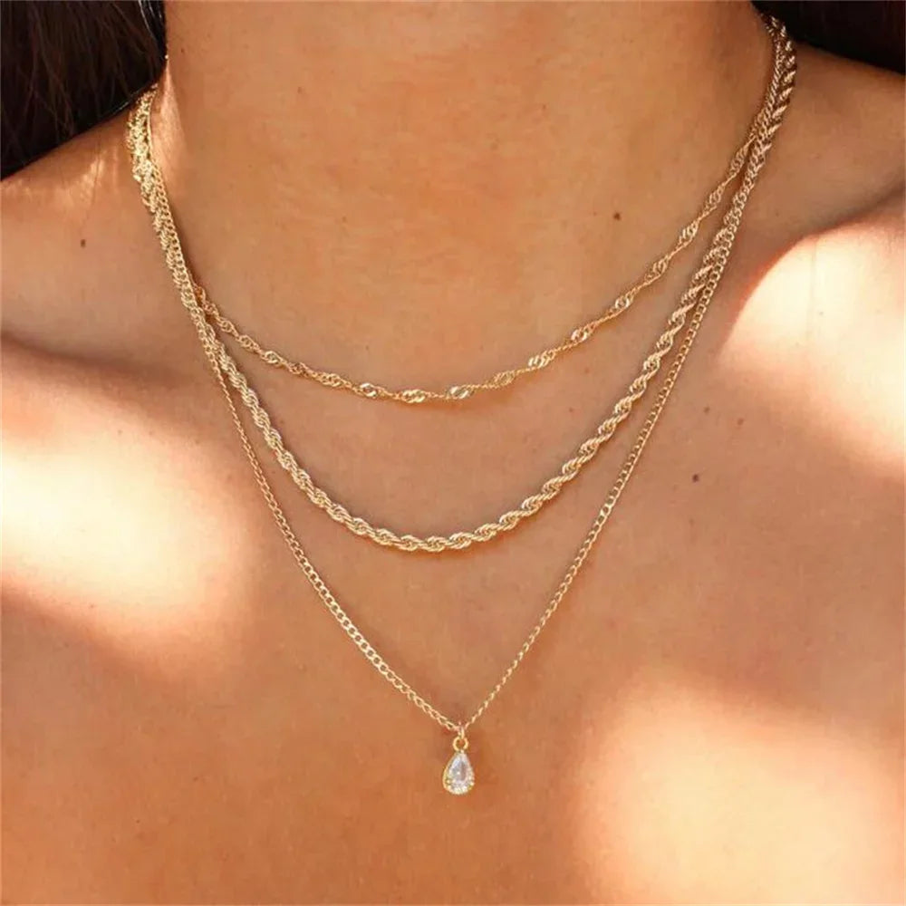 Vintage Gold Coin Chain Necklace