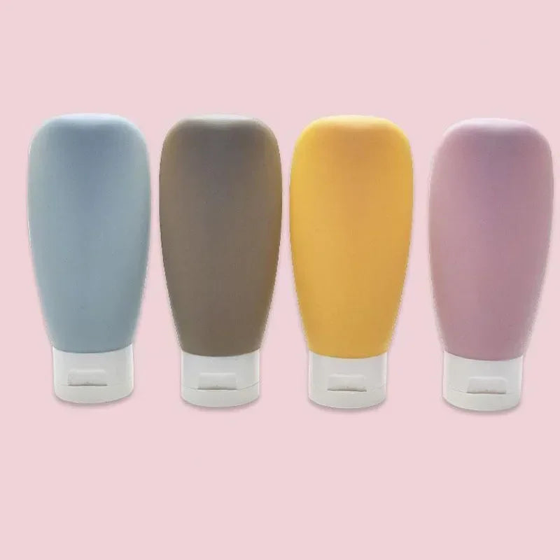 4 Piece Travel Bottle Set Refillable Cosmetic Containers for Toiletries