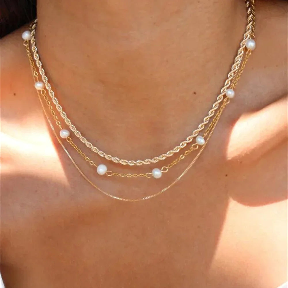 Vintage Gold Coin Chain Necklace