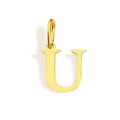 Gold Initial Letter Charm Pendant