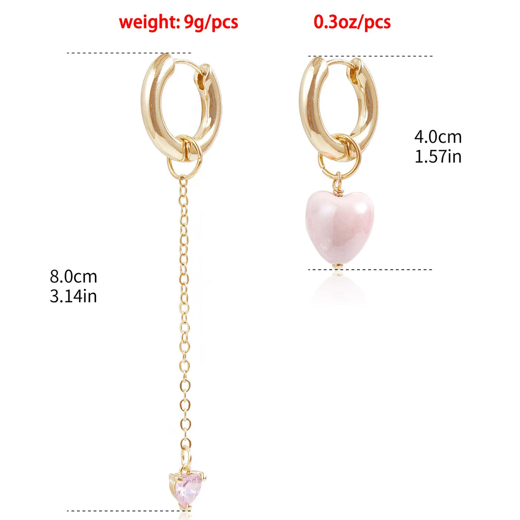 Heart Tassel Earrings for Women