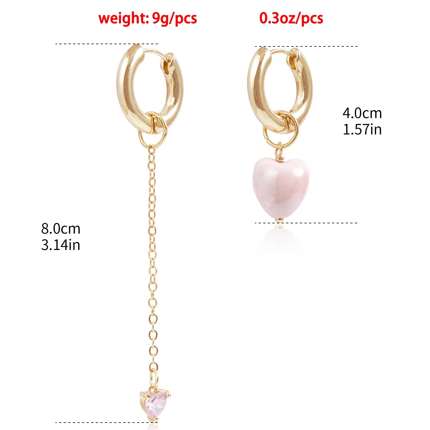 Heart Tassel Earrings for Women