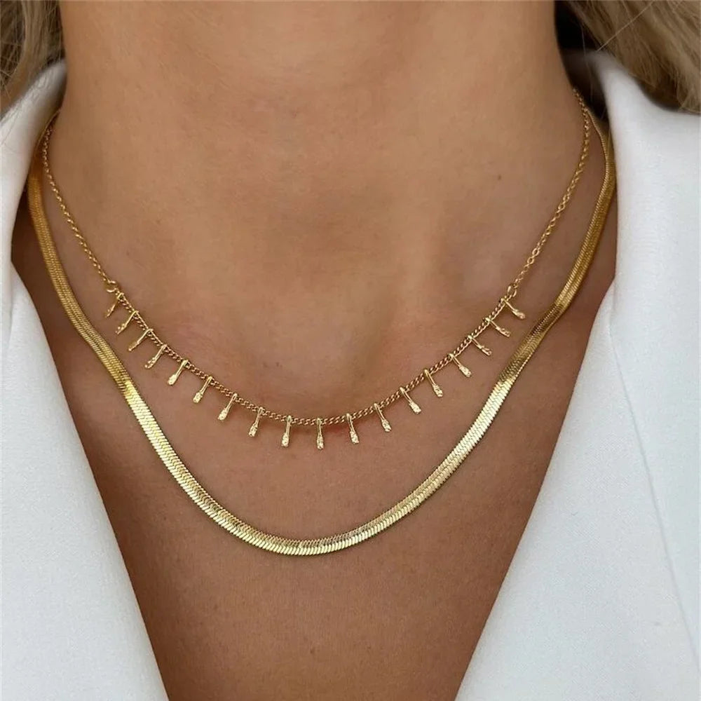 Vintage Gold Coin Chain Necklace