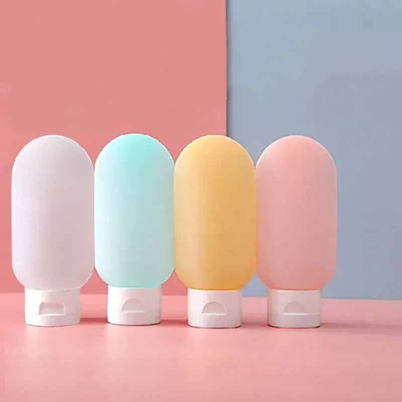 4 Piece Travel Bottle Set Refillable Cosmetic Containers for Toiletries