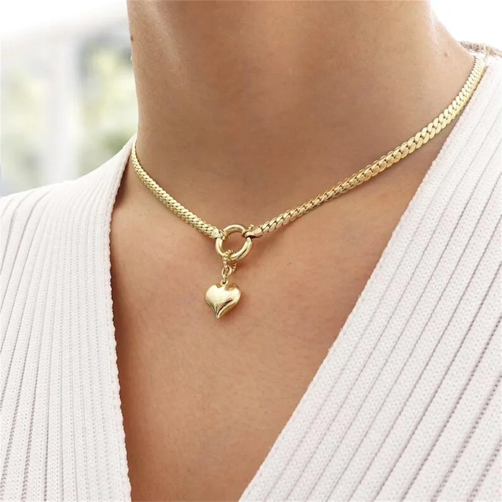 Vintage Gold Coin Chain Necklace