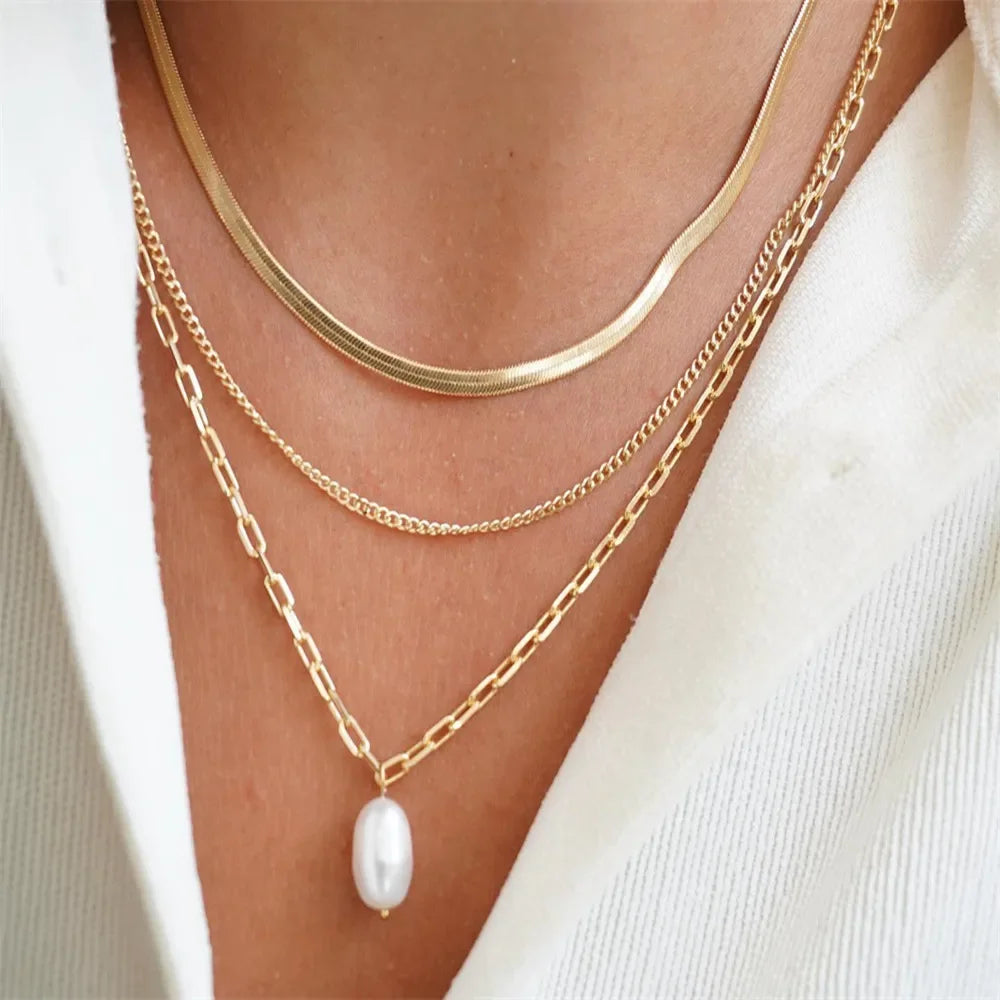Vintage Gold Coin Chain Necklace